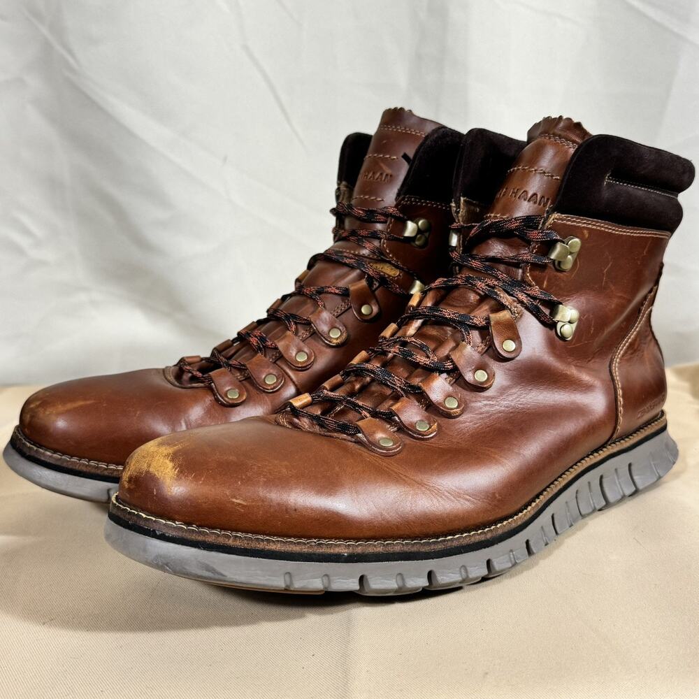 Cole Haan ZeroGrand Men’s 13 Brown Leather Hiking Boots Hiker Gorpcore Heritage